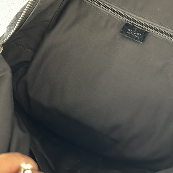 Gucci black with green and red stripe backpack - Picture 8 of 8